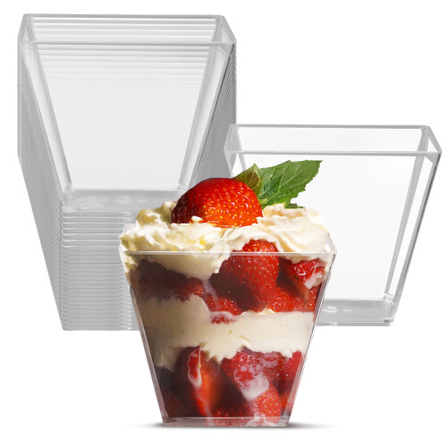 100 60 ml transparente dessertbecher aus , lebensmittelecht 1