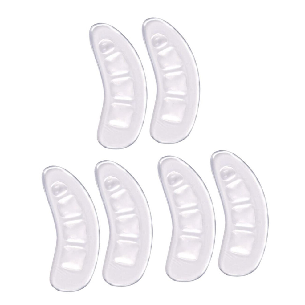 Heel Protector Pads 3 Pairs Transparent Women  Heel NonSlip Adhesive Cushions Relieve Rubbing Blisters Improve Fit