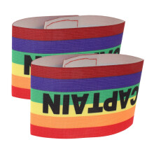 Armband Rainbow Adjustable Wide Elastic Leadership Sleeve Adults And Youths TwoPiece Soccer Basketball Rugby