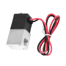 12V DC Magnetventil 1/4" 2-Wege NC Aluminium - Pneumatisch