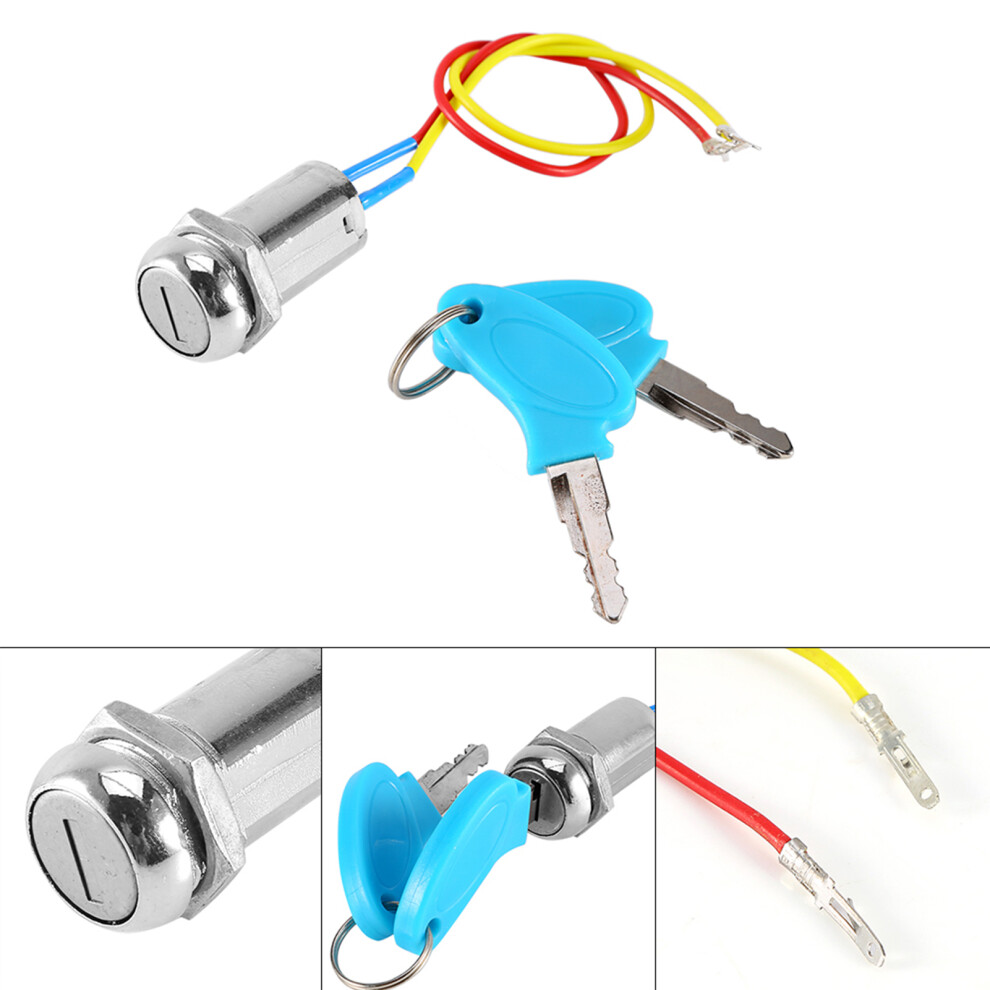 2 Wire Ignition Lock For Electric Scooter Atv Moped Kart Color Black 4051363071912