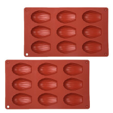 Hitzebeständige, flexible Silikon-Madeleineform, muschelförmige Backform, antihaftbeschichtet, ideal für selbstgemachte Kekse, Kuchen und