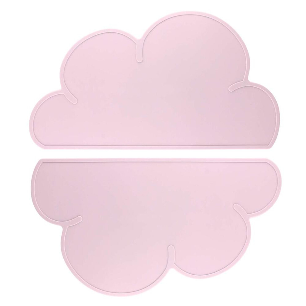 Silicone Table Mat With Raised Edges, Waterproof Non-Slip Mat For Babies Toddlers, Portable & Reusable Placemat For Restaurant & Home (2Pcs) Gray