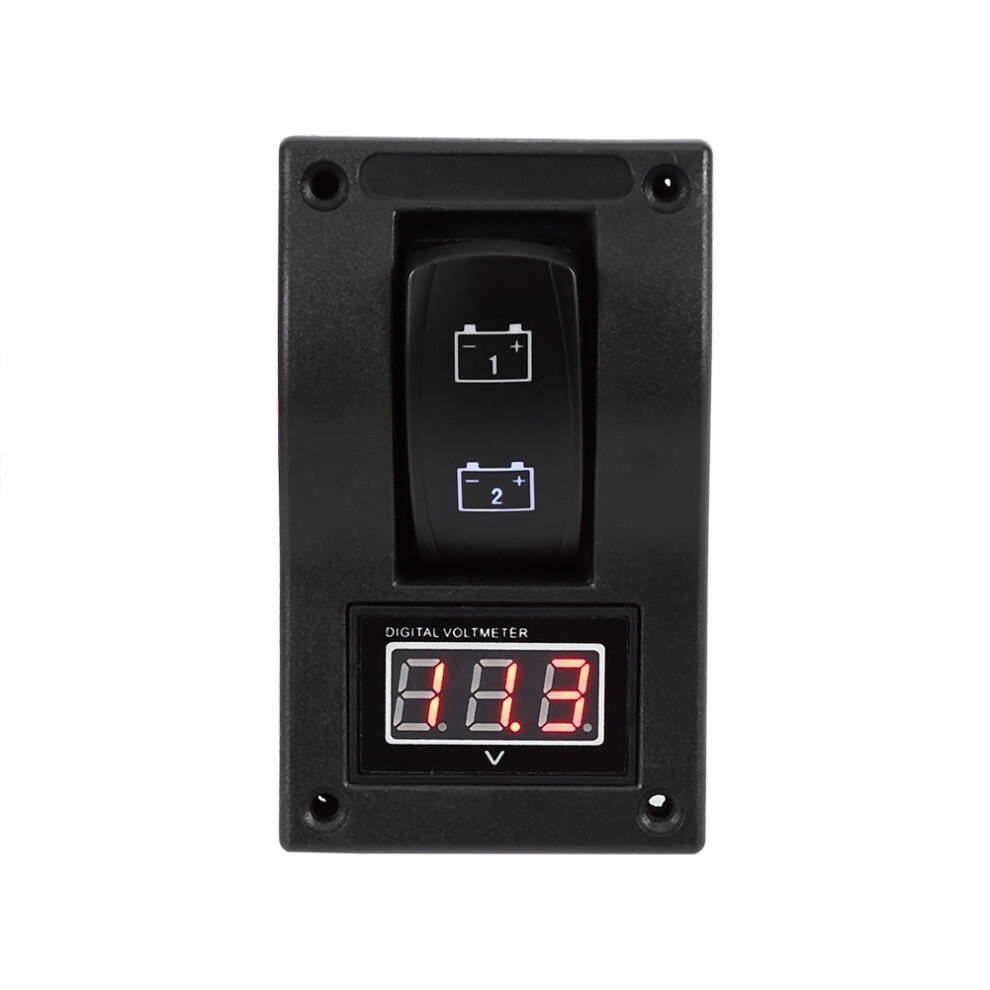 Marine Boat 12V Dc Rocker Switch Panel With Led Voltmeter Display 3181363072259