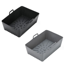 Tapis de cuisine polyvalents en silicone, tapis réutilisables pour friteuse à air chaud, surface antiadhésive en silicone résistant à la