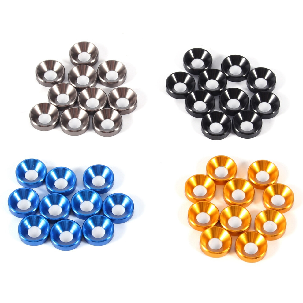 10Pcs M5 Anodised Aluminum Countersunk Head Washers Titanium Grey Gasket 8771363072110