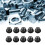 10Pc Anodized M5 Hex Lock Nuts - Durable Nylon Insert Aluminum Alloy 1
