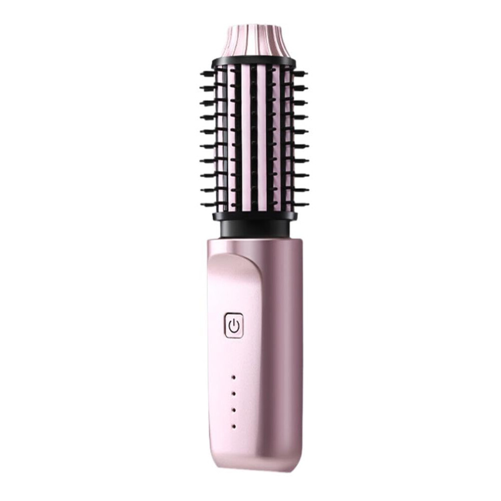 Cordless Hair Curling Iron Brush 3In1 Travel Curling Brush Hair Straightener And Heated Comb Rechargeable Styler