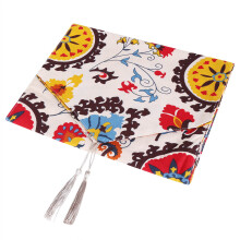 Boho Floral Tablecloth, Vintage Sunflower Pattern Adds Vibrancy To Any Dining Space, Cotton Linen Table Cover, Outdoor Picnic Table Linen For Patio Ga