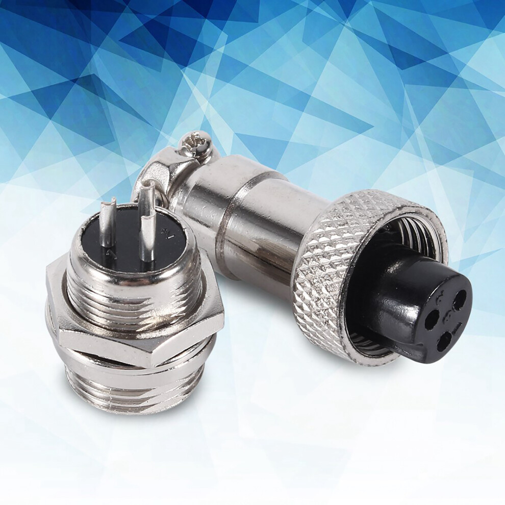 Aviation Plug 10 Set Gx12 3Pin Metal Socket Connectors For Diy & Electronics 8351363071667