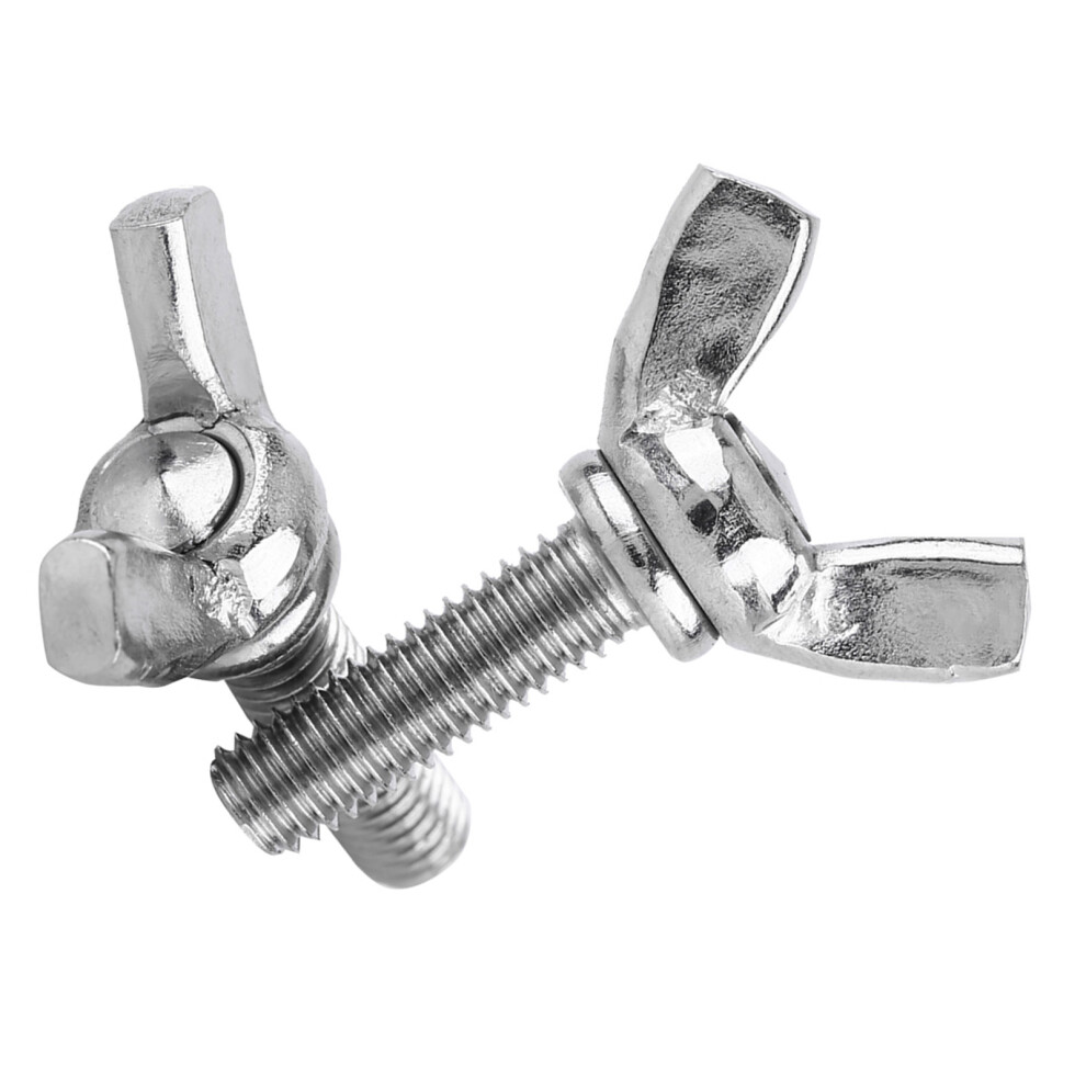 Outdoor Steel M6 16Mm Din316 Thumb Wing Bolts Rust Resistant 5 Pack For Marine 8001363074426