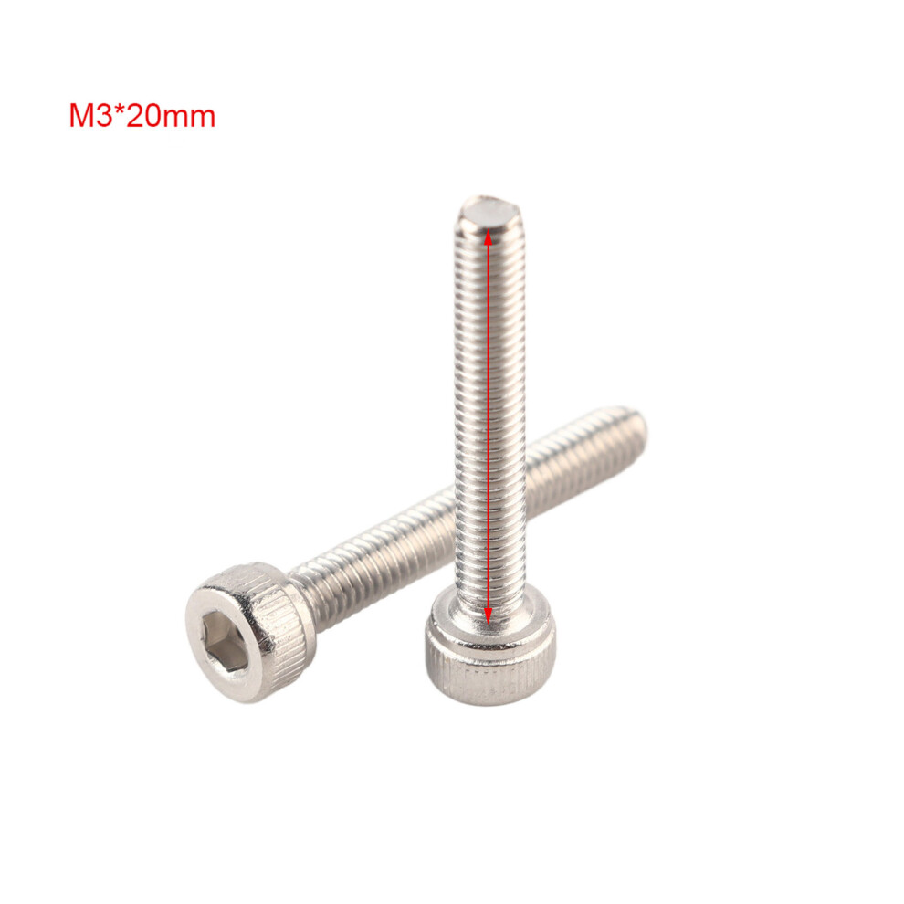 M3*20 Stainless Steel Hex Socket Cap Head Screws - Ss304 From Hardware Supply 9371363073095