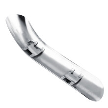 Stahl Motorrad-Auspuff-Rohrschutz Kurve 27x5,5cm Silber & Schwarz