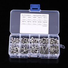 M3 Edelstahl SS304 Hexagon Sechskantschrauben und Muttern Set 340 Stück langlebiges Set