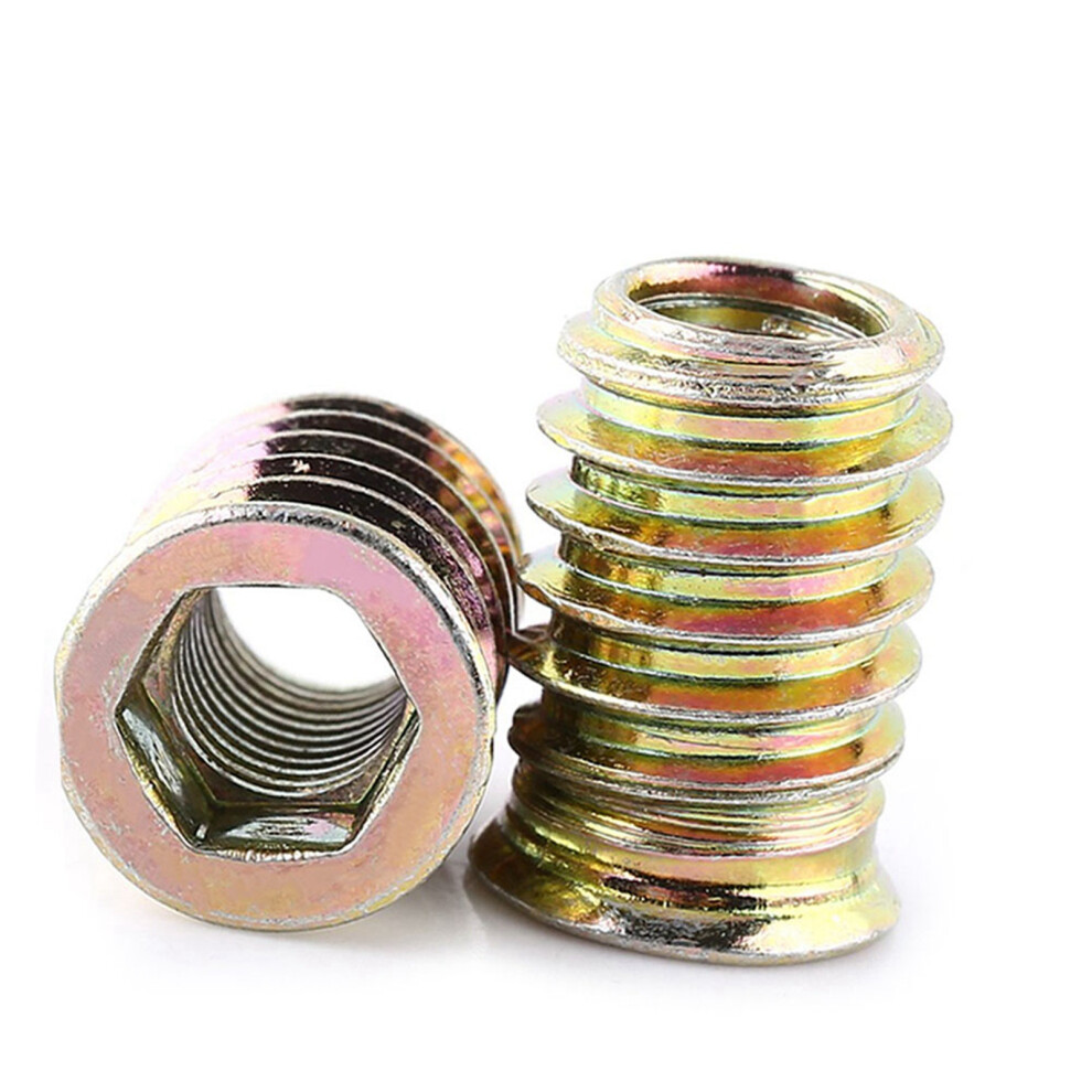 Durable Steel Nut Wood Insert Hex Socket M8*20Mm Furniture Fix Fastener 4341363076551