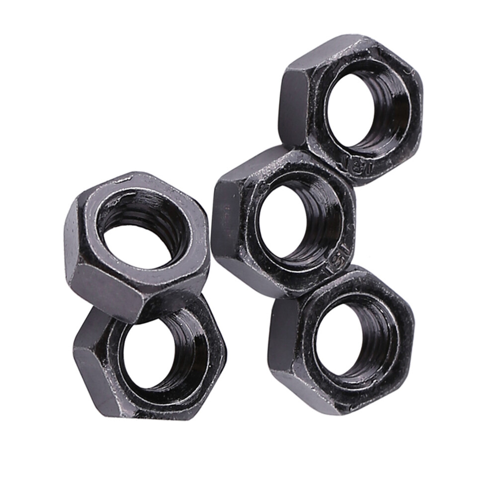 Black Carbon Steel M5 Hexagonal Nut Heavy Duty Fastener For Construction & Diy 4601363077614