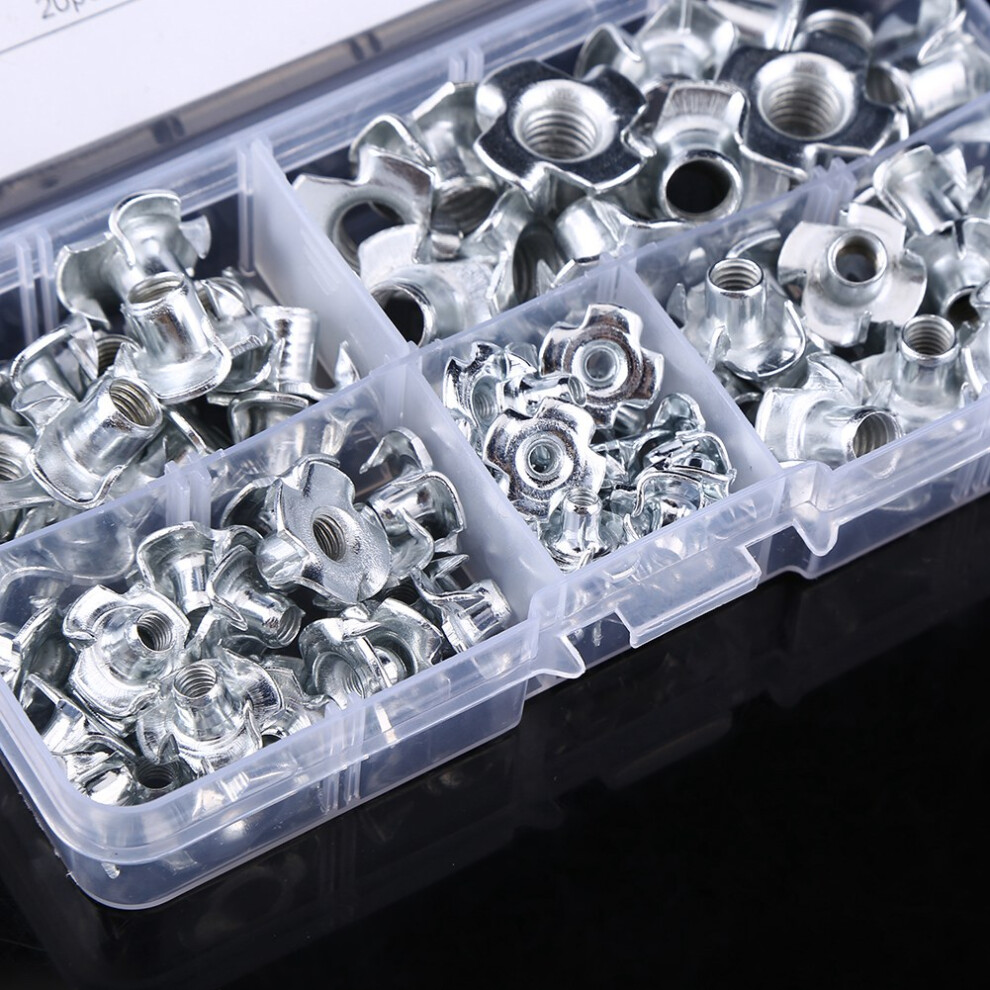 Assorted 90Pcs Carbon Steel M3/M4/M5/M6/M8 T Nuts For Wood Projects 6901363076890