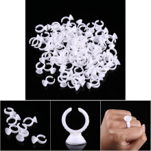 100 Stück weiße Tattoo-Tintenbecher klein mit Trennwand 1,2 cm - 1,3 cm