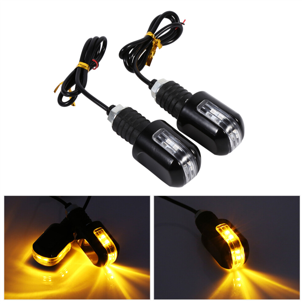 Motorcycle 7/8'' Bar End 6 Led Turn Signal Indicator Amber/Light 5081363077255