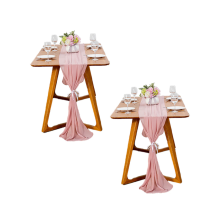Camino de mesa Sheelgance para despedida de soltera, buen efecto de caída, mantel de boda de gasa, tela fluida y hermosa, aspecto rústico elegante