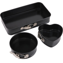 Springform med non-stick belægning og lækagesikkert design, konstruktion i kulstofstål for pålidelig og ensartet bagning