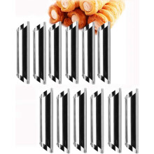 Bakvormen met antiaanbaklaag, roestvrijstalen cannoli-vormen voor moeiteloze reiniging, herbruikbare mallen geschikt voor al je bakavonturen,
