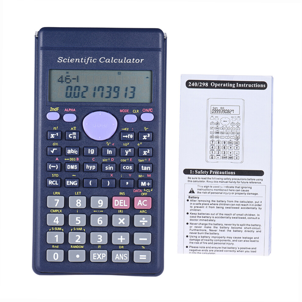 Scientific Calculator 240 Functions, 2-Line LCD, Model TY-82MS-3
