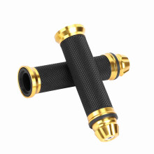 Lenkergriffe aus CNC-Aluminium 7/8” Gummi Motorradgriff Gold