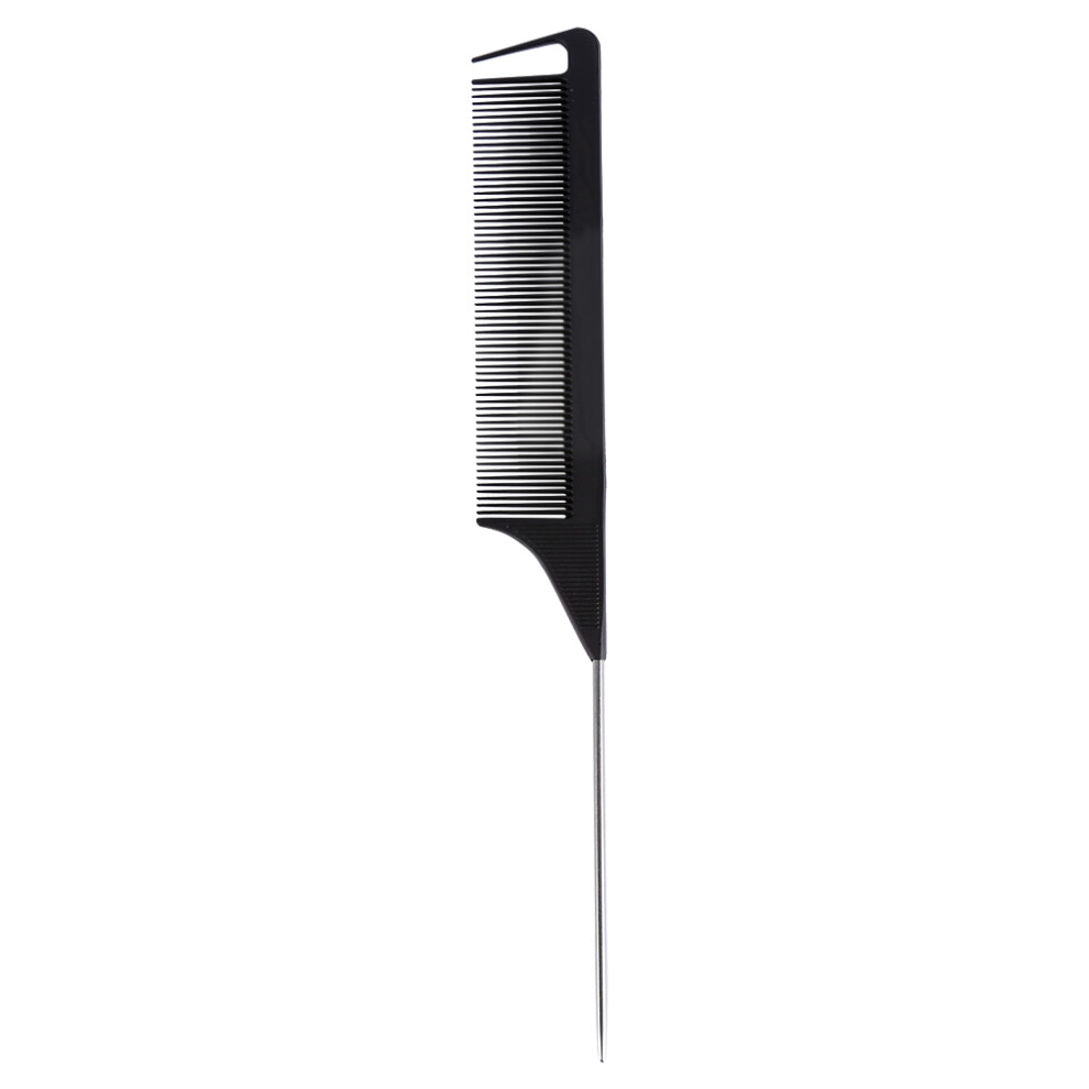 Black 12PCS Hair Styling Comb Set Ideal for Barbers and Hair Stylists