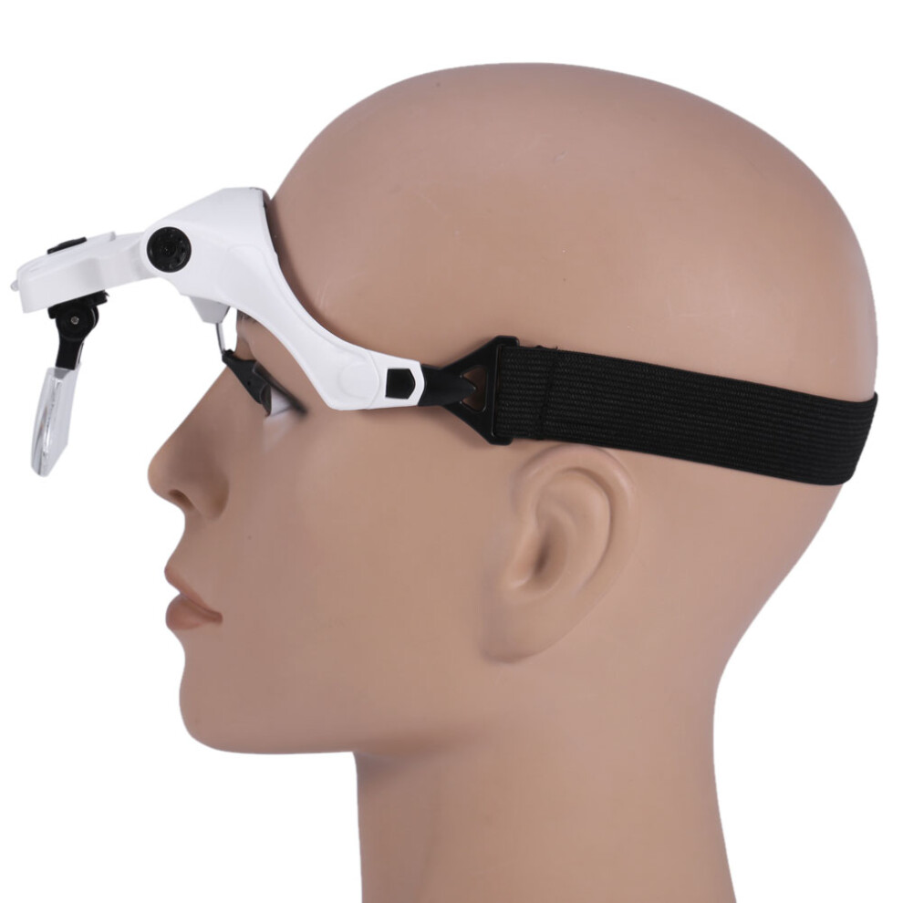 LED Head Magnifier with 5 Interchangeable Lenses for Crafts & Detail