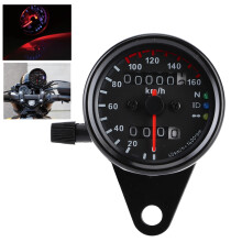 Universal 12V Motorcycle Speedometer Odometer 160KM/H Black Gauge