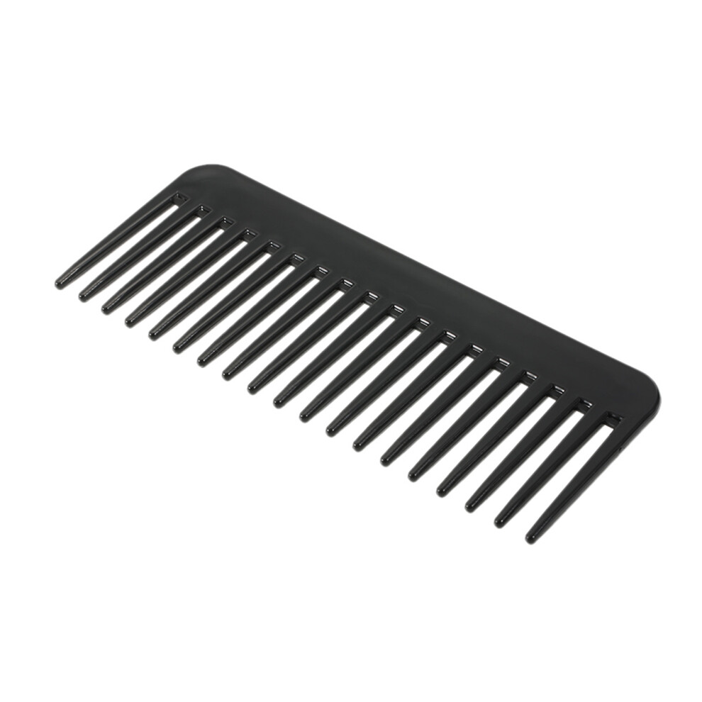 Unisex Black 20 Teeth Wide Hair Comb - Heat-Resistant, Anti-Static,