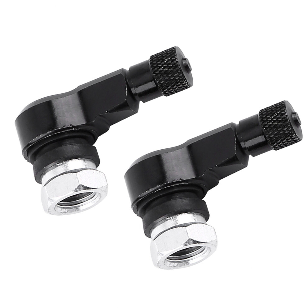 2Pcs 11.3Mm Valve Stems For Motorcycles Aluminum 90 Degree Tubeless Black 3621363081498