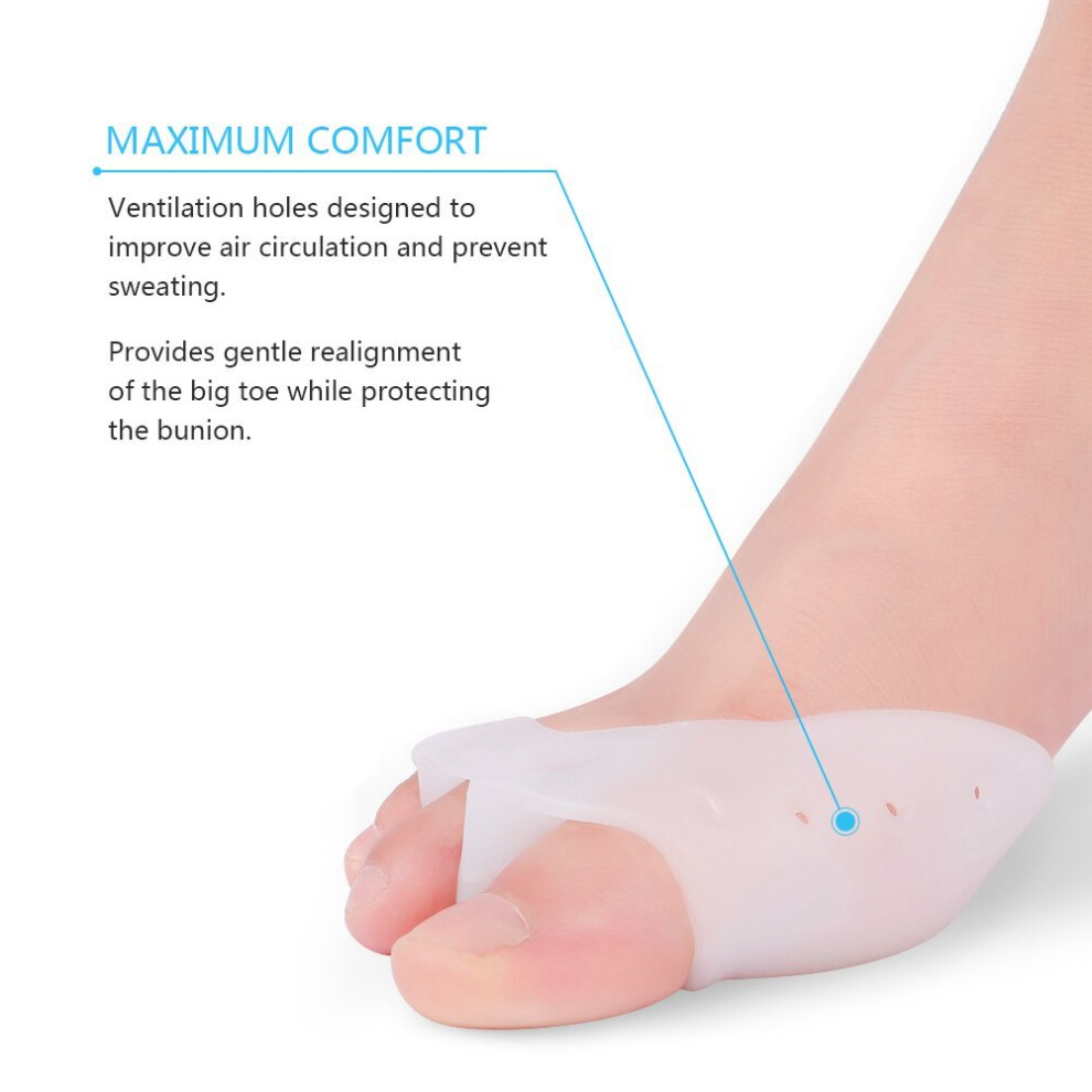 Silicone Hallux Valgus Toe Separator Bunion Corrector, One Size