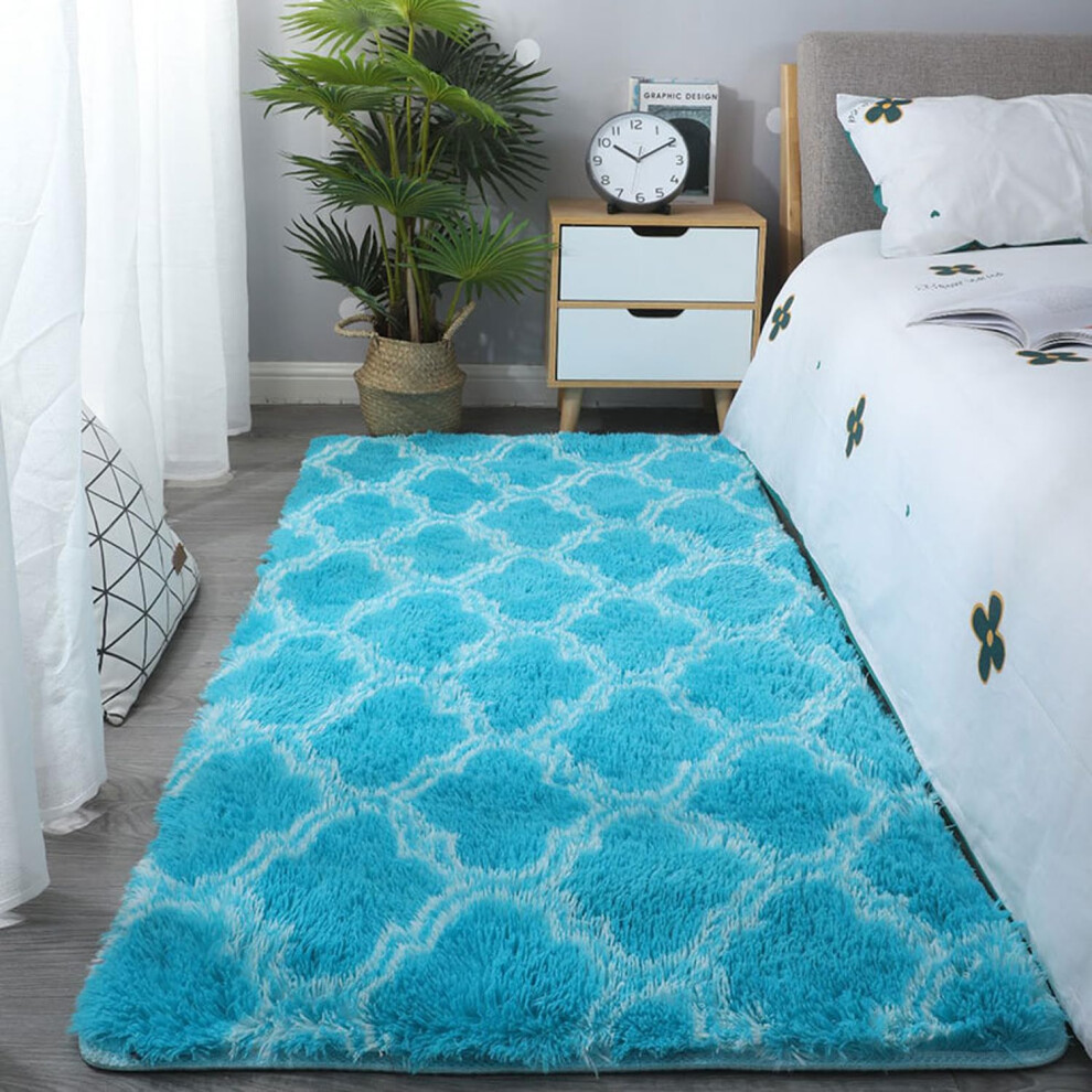Fluffy Area Rug NonSlip Soft Floor Mat For Bedroom Baby Toddler Play Mat Rectangular Carpets Small Medium Large