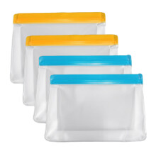 Bolsas reutilizables para sándwiches con diseño que se mantiene de pie, fabricadas con material apto para alimentos y fáciles de limpiar, ideales