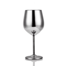 Élégant ensemble de verres à vin argentés, verres à vin incassables en métal pour pique-nique ou fête en plein air, acier inoxydable de