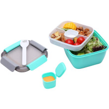 Boîte à salade polyvalente et spacieuse, petite, verte, en polypropylène sans BPA, étanche, votre alliée pour tous vos repas.