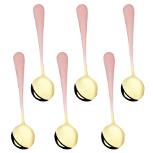 Heavyweight Flatware Elegant Soup Spoons, Balanced Weight Stainless Steel Matte Satin Finish for Restaurant Bistro Bar Use