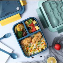 1300 ml bentobox voor kinderen en volwassenen, magnetronbestendige, lekvrije lunchbox, BPA-vrij, 4 compartimenten met gescheiden voedselvakken,