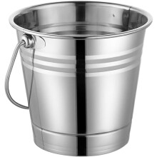 Vintage-Eiskübel, Edelstahl-Eiskübel mit Tragegriff, ideal für Cocktailpartys und kleine Treffen, hält Eis gefroren