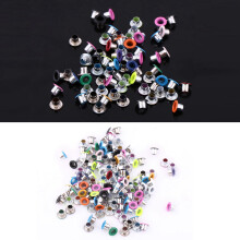 500Pcs 3mm Assorted Colors Metal Eyelets for DIY Scrapbooking Crafts