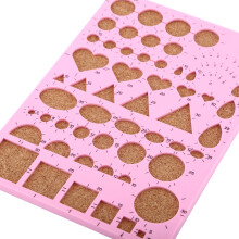 Papierkunst-Vorlagenbrett-Set mit Pinzette, Stecknadeln und Schlitzstift für DIY-Kunst (Rosa)