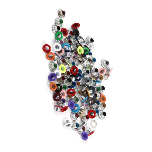 Versatile 4mm Eyelets 100 Sets - Ideal for Leather and Fabric Crafts 2