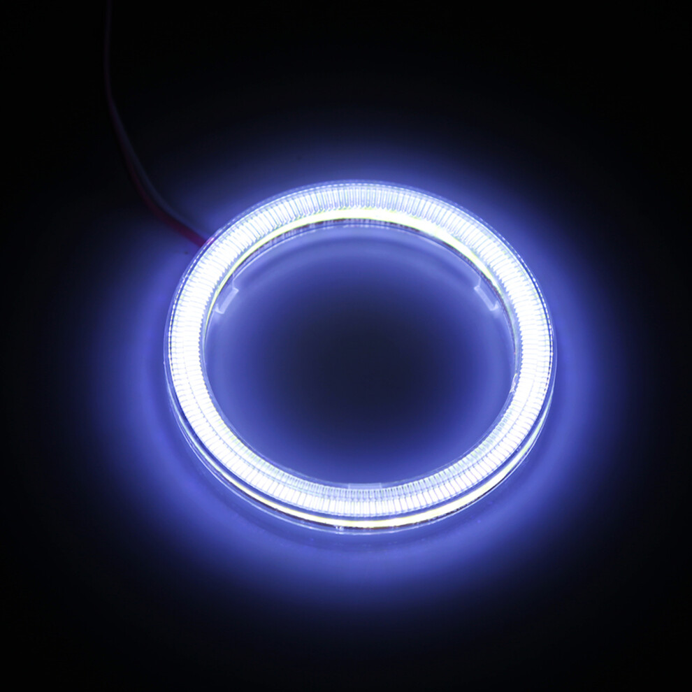 80Mm Auto Halo Rings Angel Eye Cob Led Headlight Drl For Car Motorcycle, White 6931363085882