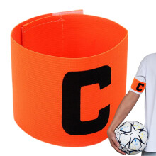 Armband Football Captain Orange Band For Soccer Basketball Volleyball Tennis Adjustable Elastic Team Captain Armband