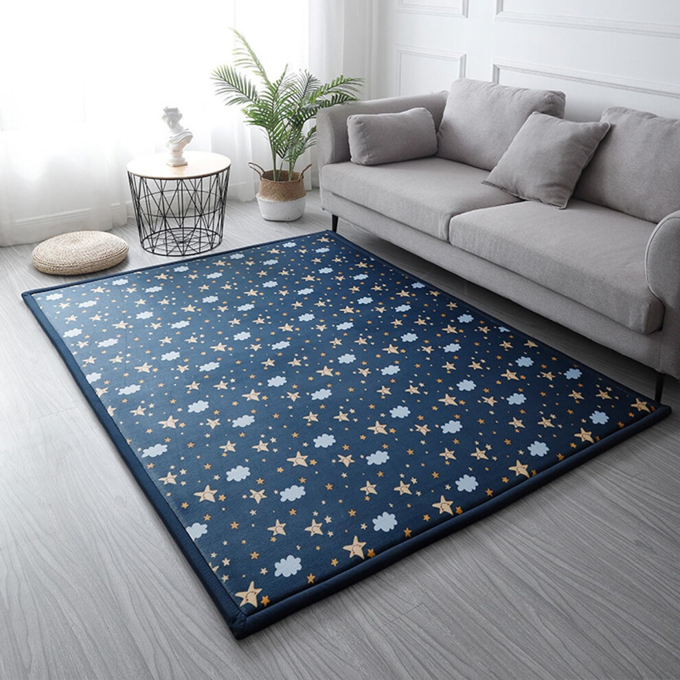 Soft Area Rug for Kids 150x200cm, NonSlip Crawling Play Mat, Foldable Nursery Carpet, Bedroom Floor Mat