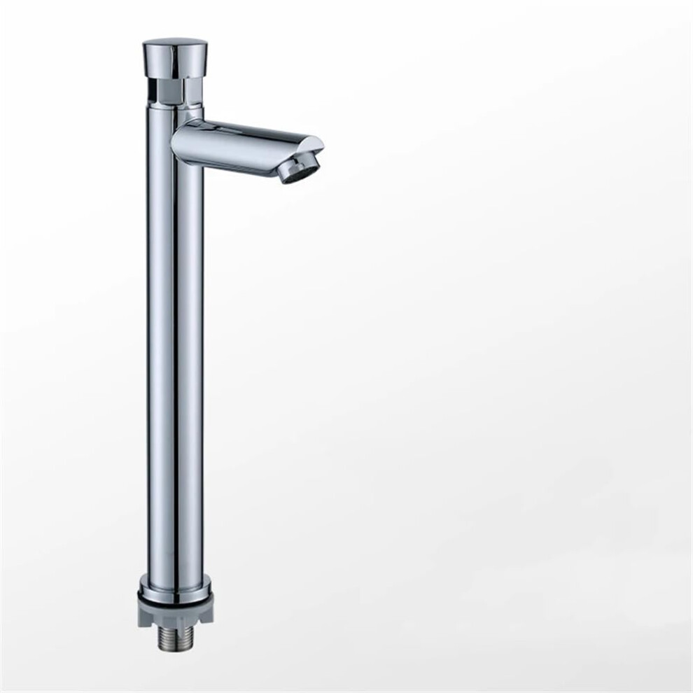 Self Closing Faucet Chrome Plated Watersaving Basin Tap Cold Faucet With Delay Push Button Tall A 9105992256228