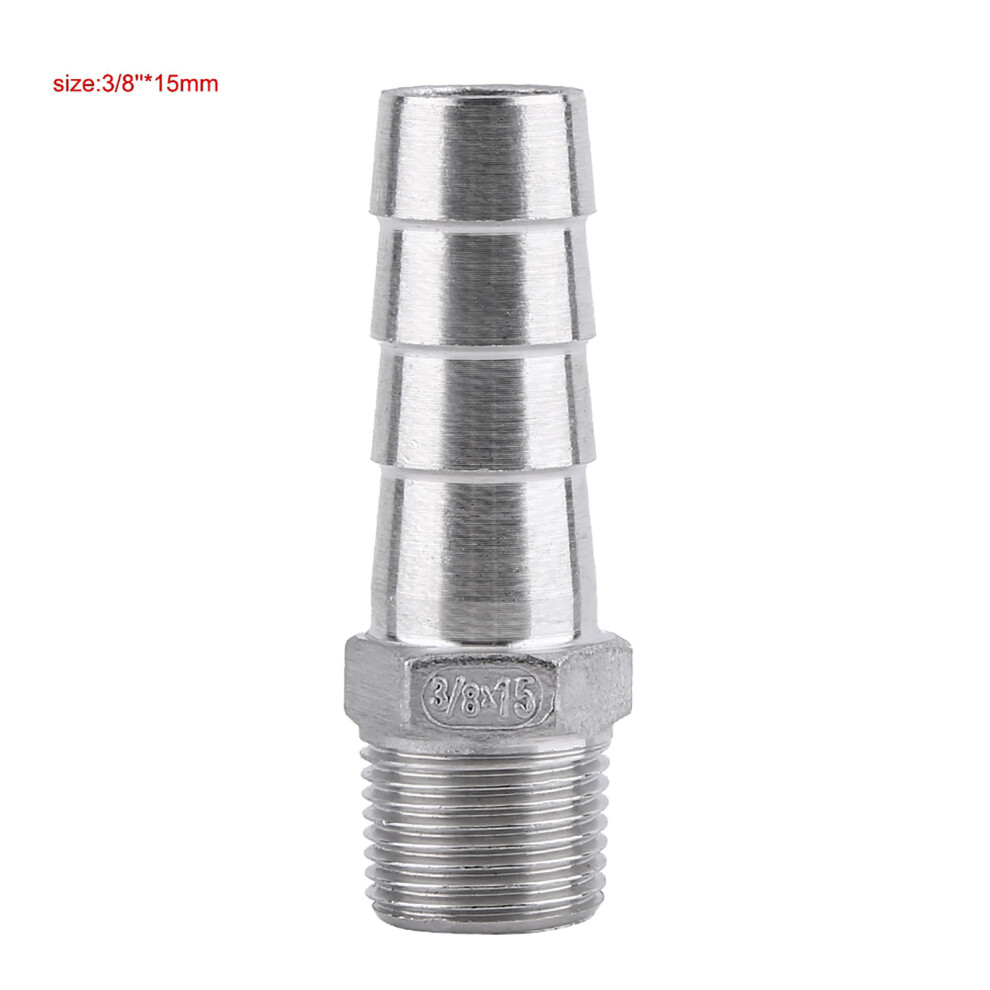 Fuel Gas Hose Barb Bsp Male Thread Coupling 3/8"X15mm Fitting Uk 4951363089798