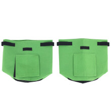 Recipiente de plantio reutilizável e leve, saco de cultivo em feltro não tecido espesso com janela de observação, bolsa portátil para cultivo de
